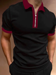 3D Digital Printing Turn-down Collar Short Sleeve Pullover Casual Men's T-shirt with Buttoned Polo Shirt