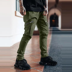 Men's Casual Cargo Pants Woven Multi-Pocket Non-Stretch Fit Patchwork Cargo Pants