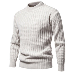 Men's Solid Color Pullover Sweater Half Neck Casual Bottom Knit Sweater