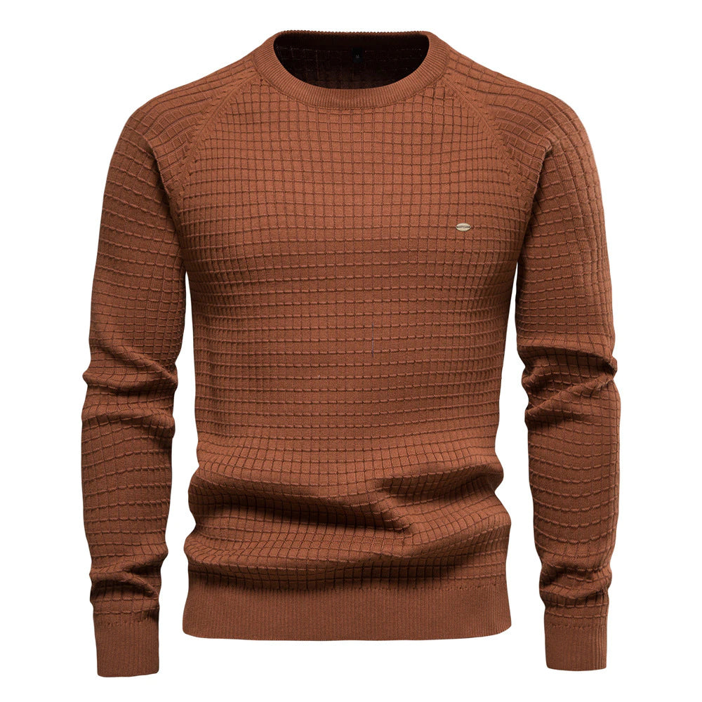 Men's Solid Color Knitted Sweater Set