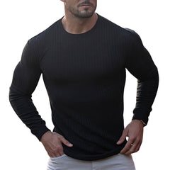 Men's Sports Fitness Striped Long Sleeve T-shirt