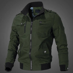 Men's Spring Casual Slim Fit Cotton Military Jacket