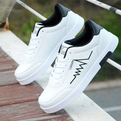 Men's Low-Collar White Hemp Skate Shoes