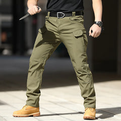 Tactical stretch fabric multi-pocket cargo pants