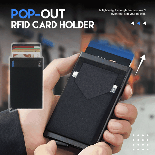 Pop Up Id RFID Karte Männlichen Brieftasche Mini Paket Aluminium Metall Schutz Getriebe Lagerung Tasche Smart Quick Release Frauen Brieftasche 