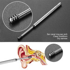 6Pcs/set Ear Wax Pickers Stainless Steel Earpick Wax Remover piercing kit earwax Curette Spoon Care Ear Clean Toolear cleaner