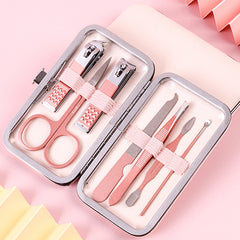 Rose Gold Stainless Steel Nail Suit Manicure Cosmetology Tool