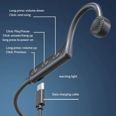 Air Conduction KS19 Wireless Bluetooth Headphones Sport TWS Bluetooth Neckband Headset Hearing Aids Earphones Handsfree With Mic