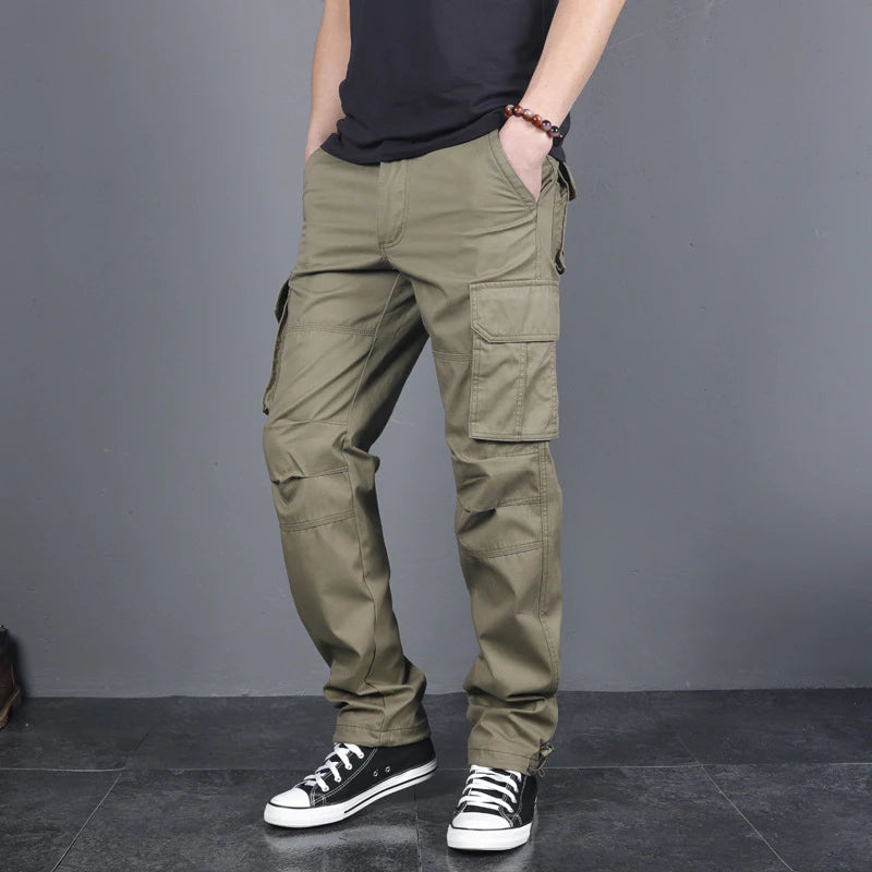 Seasonal Outdoor Men's Trousers Casual Pants Multi-pocket Workwear Loose Straight-leg Plus Size Fashion Trend