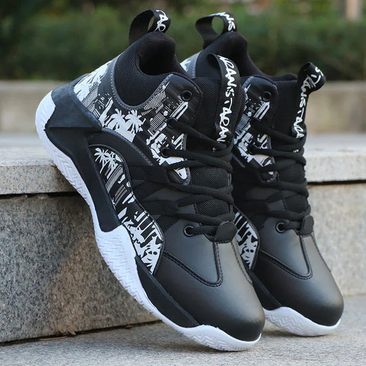 Men's Trendy High-Top Sneakers for Basketball and Running