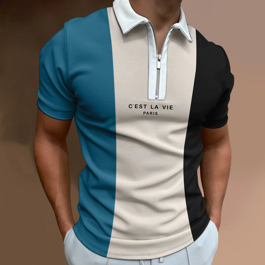 Kurzarm-Poloshirt aus Polyesterfaser für Herren 