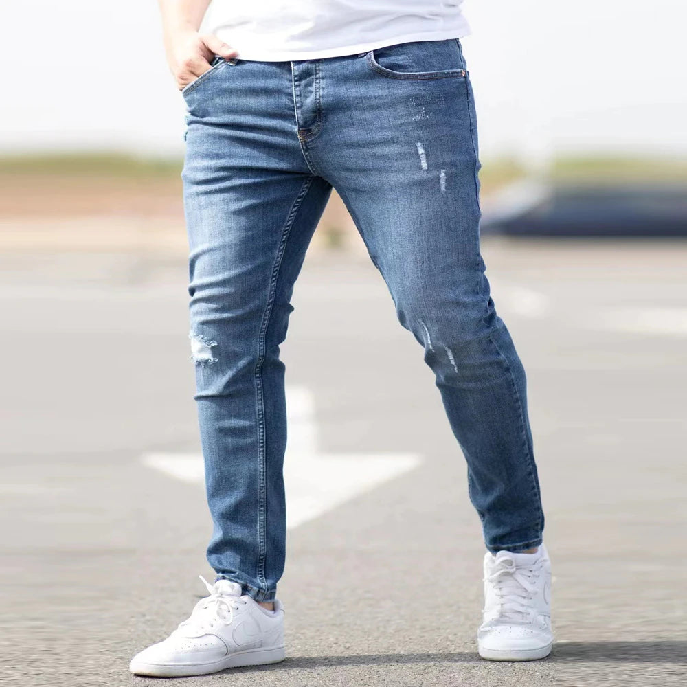 Men's Slim Fit Ripped Distressed Skinny Jeans