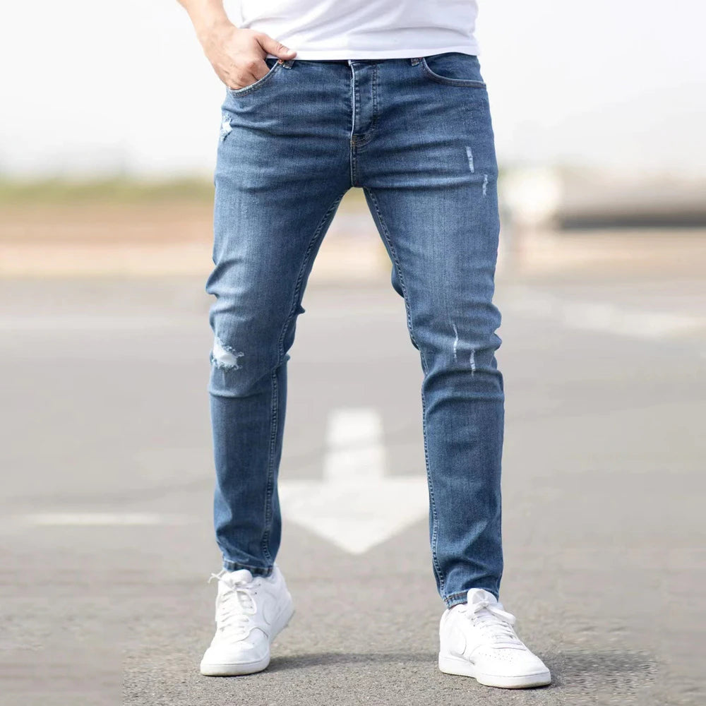 Men's Slim Fit Ripped Distressed Skinny Jeans