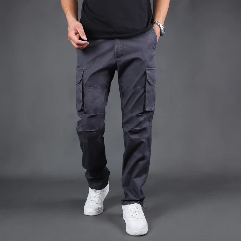 Men's Leisure Plus Size Solid Color Outdoor Sports Trousers