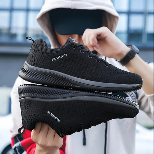 New Cheap Black Sneakers Men Sport Shoes Mesh Mens Walking Shoes Ultralight Sneakers Male Size 48 Tennis shoes homme