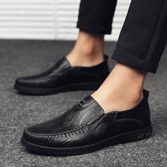 Men's Genuine Leather Slip On Loafers