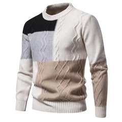 Men's Asymmetric Flower Knitting Wool Sweater