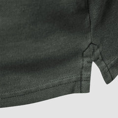 Men's Pure Cotton Lapel Solid Color Short-sleeved T-shirt