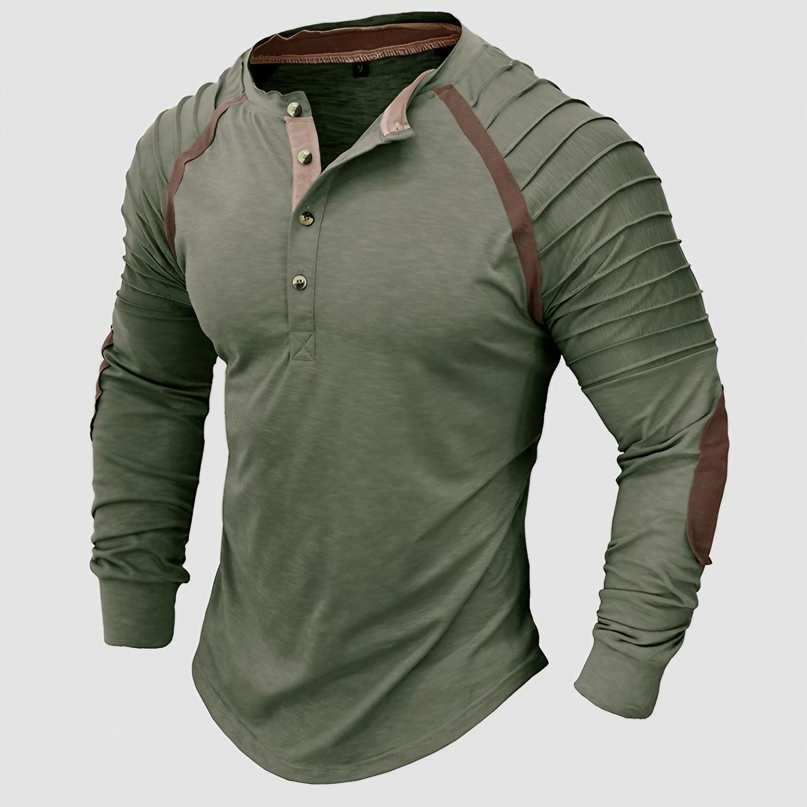 Men's Outdoor Long Sleeve Henley Shirt