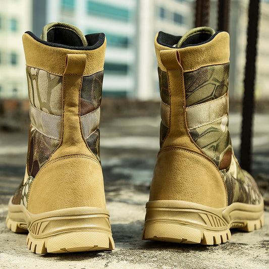 Men's Military Boots, Tactical Boots, Camouflage Comfortable Wear-resistant Non Slip Outdoor Boots