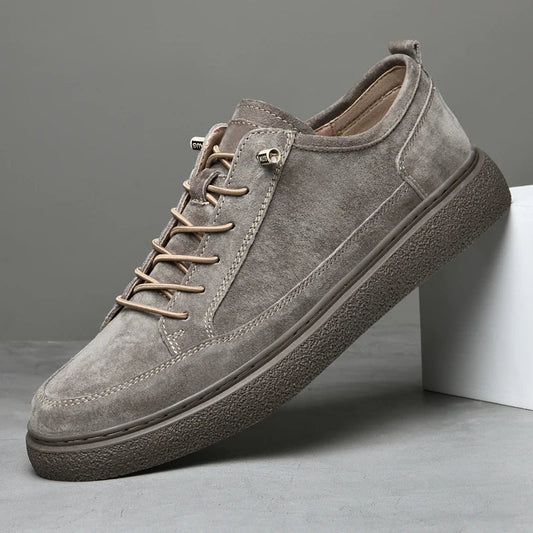 Men's High Quality Casual Shoes Fashion Leather Lace-Up Sneakers